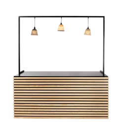 Arche abat jour Rotin pour buffet pliant