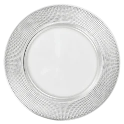 Assiette de présentation Diamant en verre Ø 32 cm