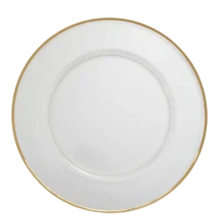 Assiette de présentation en verre Beverly filet or Ø 32 cm