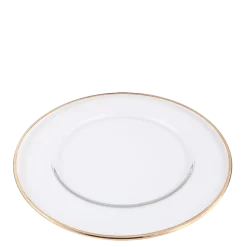 Assiette de présentation en verre Beverly filet or Ø 32 cm