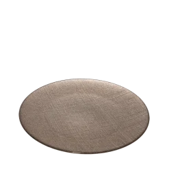 Assiette de présentation taupe en verre Ø 32 cm
