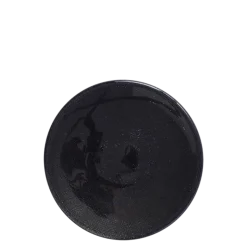 Assiette à pain noire en verre Ø 14 cm