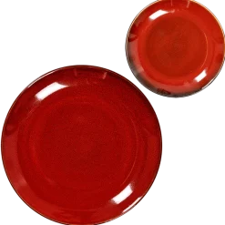Assiettes Corfou rouge