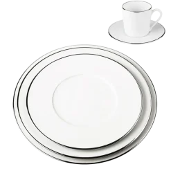 Assiettes Plane Filet argent
