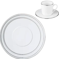 Assiettes Plane Filet argent