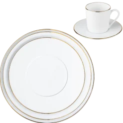 Assiettes Plane Filet Or