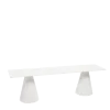 Banc Icône blanc 40 x 160 cm H 47 cm