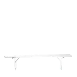 Banc Kermesse blanc 25 x 220 cm H 47 cm