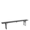 Banc Kermesse noir 25 x 220 cm H 47 cm