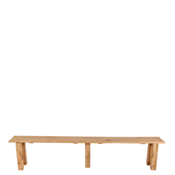 Banc nature en chêne 30 x 240 cm H 47 cm