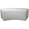 Banquette arrondie vinyle blanc 50 x 150 cm H 47 cm