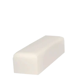 Banquette en vinyle blanc 50 x 150 cm H 40 cm