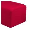 Banquette houssée rouge 50 x 150 cm H 40 cm