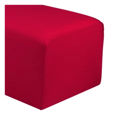 Banquette houssée rouge 50 x 150 cm H 40 cm