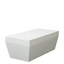 Banquette Lounge Pool blanc 40 x 80 cm H 30 cm