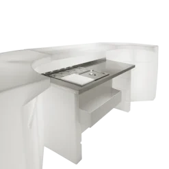 Bar Igloo lumineux module droit équipé 75 x 140 cm H 108 cm
