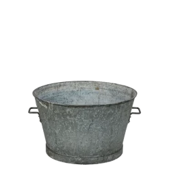 Bassine en zinc vintage grand format
