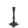 Bougeoir noir Vintage grand modèle H 22 à 29 cm