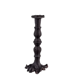 Bougeoir noir Vintage grand modèle H 22 à 29 cm