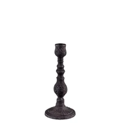 Bougeoir noir Vintage petit modèle H 16 à 19,5 cm