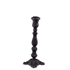 Bougeoir noir Vintage petit modèle H 16 à 19,5 cm