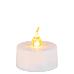 Bougie à LED ambre Ø 3,6 cm (autonomie 8 à 10h) fournie avec pile