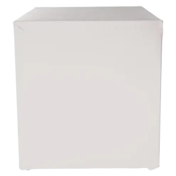 Buffet Cube houssé blanc 4 faces 100 x 100 cm H 109 cm