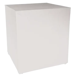 Buffet Cube houssé blanc 4 faces 100 x 100 cm H 109 cm