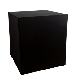 Buffet Cube houssé noir 4 faces 100 x 100 cm H 109 cm