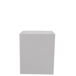 Buffet cube lycra blanc sur roulettes 69 x 86 H 106 cm - 24h