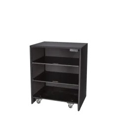 Buffet cube lycra noir sur roulettes 69 x 86 H 106 cm - 24h