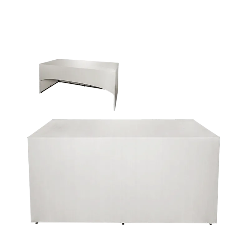 Buffet pliant houssé blanc "3 faces" 100 x 200 cm H 91 cm