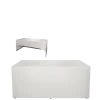 Buffet pliant houssé blanc "3 faces" 80 x 200 cm H 91 cm