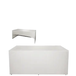 Buffet pliant houssé blanc "3 faces" 80 x 200 cm H 91 cm