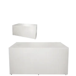 Buffet pliant houssé blanc "4 faces" 100 x 200 cm H 91 cm
