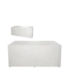 Buffet pliant houssé blanc "4 faces" 80 x 200 cm H 91 cm