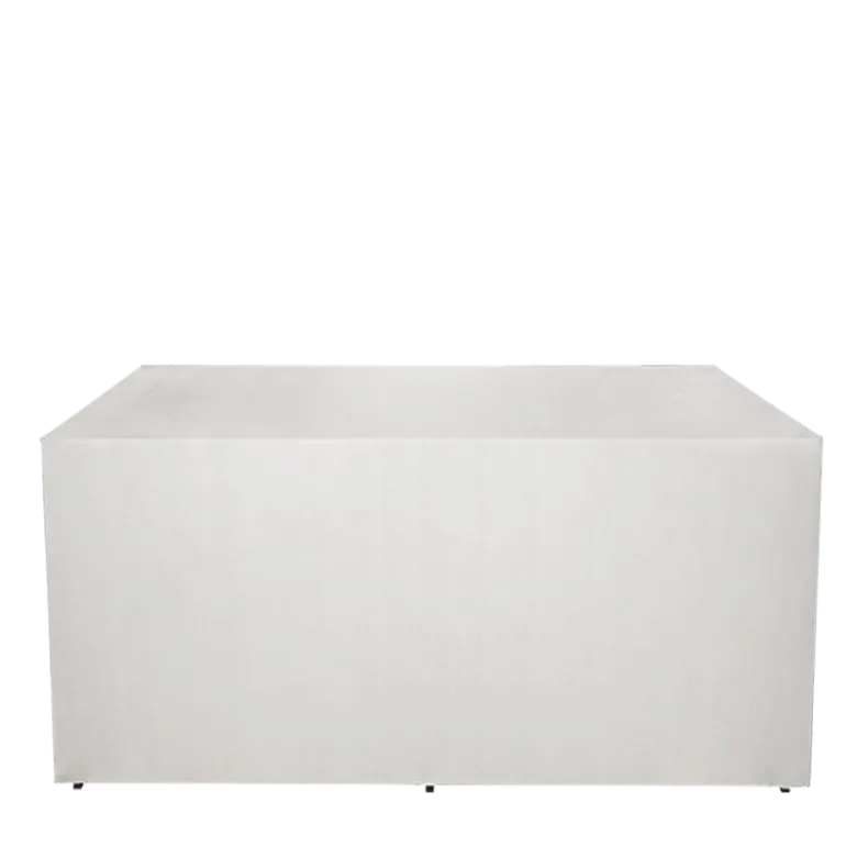 Buffet pliant houssé blanc "4 faces" 100 x 200 cm sur roulettes