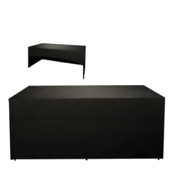 Buffet pliant houssé noir "3 faces" 100 x 200 cm H 91 cm