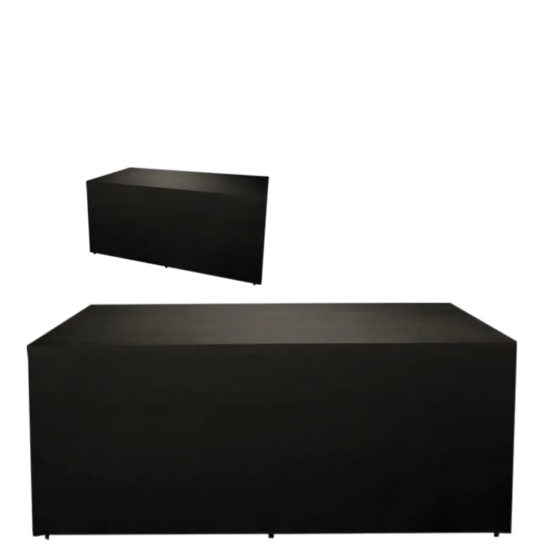Buffet pliant houssé noir "4 faces" 100 x 200 cm H 91 cm