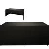 Buffet pliant houssé noir "3 faces" 100 x 200 cm sur roulettes