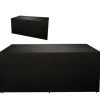 Buffet pliant houssé noir "4 faces" 100 x 200 cm sur roulettes