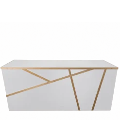 Buffet pliant Sakiro blanc 100 x 228 cm avec joues - Délai 96h