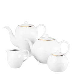 Cafetière blanche filet Or 140 cl