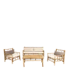Canapé Bali rayé gris 70 x 180 cm H 80 cm