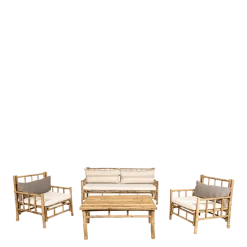 Canapé Bali rayé gris 70 x 180 cm H 80 cm