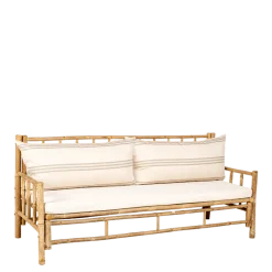 Canapé Bali rayé gris 70 x 180 cm H 80 cm