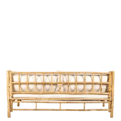 Canapé Bali rayé gris 70 x 180 cm H 80 cm