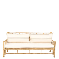 Canapé Bali rayé gris 70 x 180 cm H 80 cm