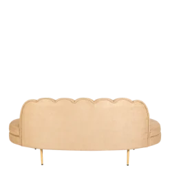 Canapé Bella velours beige 75 x 190 cm H 80 cm
