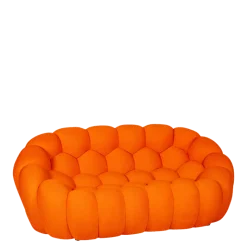 Canapé Bulle orange 115 x 195 cm H 78 cm